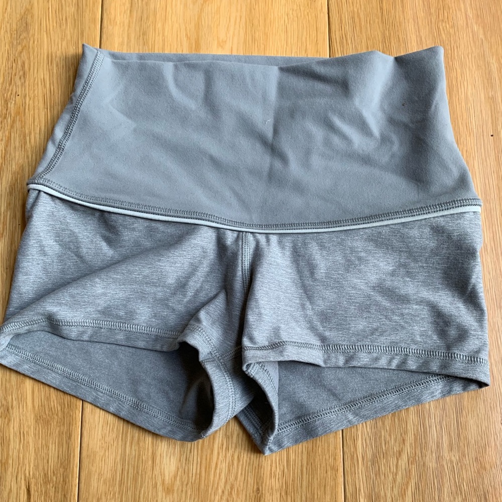 Never worn short lululemon high waisted shorts.
